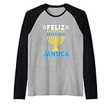Feliz Januca Jewish Holiday Funny Hanukkah Raglan Baseball Tee