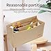 KESOIL Bag Organizer Insert,Tote Bag Insert For On The Go MM, Handbag Inner Organizer,Handbag Storage,Tote Bags Felt Liner with Zipper(Beige,L)