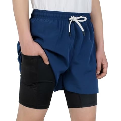 LAUSONS Boys 2 in 1 Running Shorts Cover