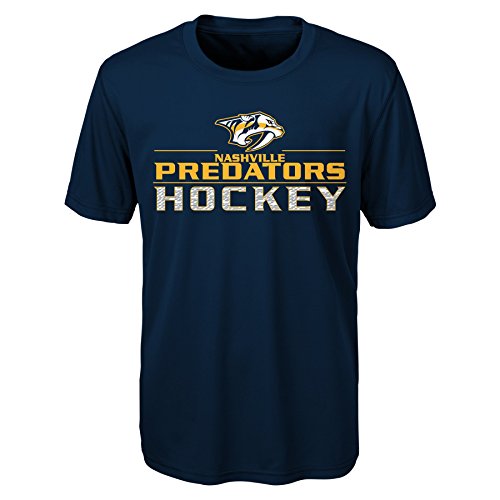 Outerstuff NHL Brand NHL Predators Performance Short Sleeve Tee, L(14-16), True Navy