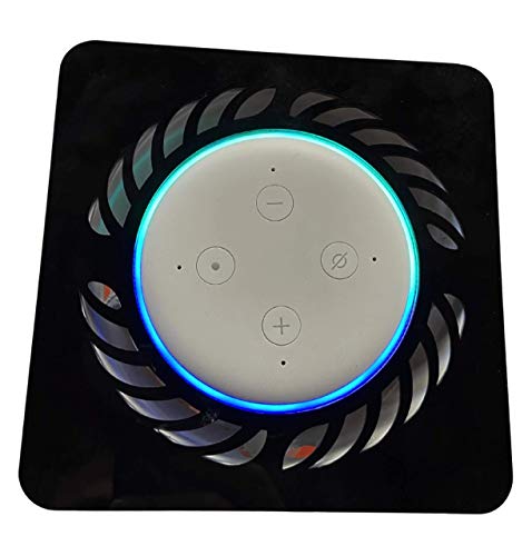 Suporte Quadrado De Teto Embutir para Amazon Echo Dot 3 Futurista modelo 2021 em Acrílico (preto)