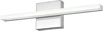 Modern LED Vanity Lights for Bathroom 1 Pack 16IN 9W Daylight White Chrome Bathroom Light Fixtures Lights Over Mirror Vanity Lighting Fixtures Vanity Light