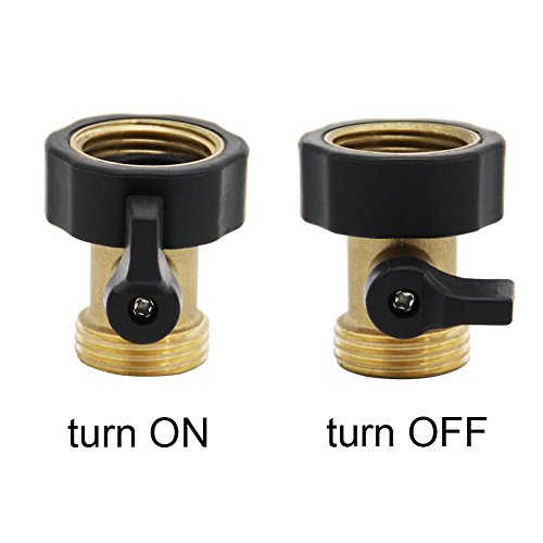 Twinkle Star Heavy Duty Brass Shut Off Valve Garden Hose Connector, Set Of 2, Twis3001 #TOP1