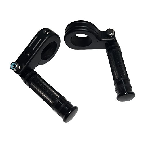 Beautyexpectly Black 1.5\" 1 1/2\" 38mm Chrome Motorcycle Engine Highway Guard Pilot Foot Pegs Mount Clamp Footpegs Footrest for Harley Street Glide Road King Suzuki Yamaha Kawasaki