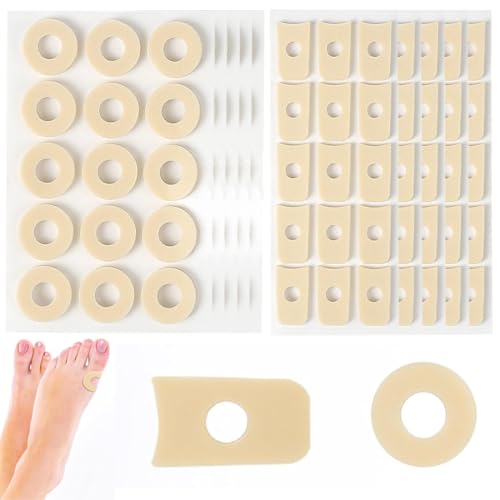 KIRZAX 10 parches para callos, para la protección de los pies, parches autoadhesivos para proteger la capa córnea, parches antideslizantes para callos, parches para callos