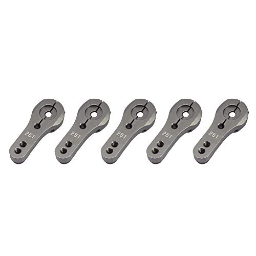 5-Pack 35Mm 25T M3 Metal Rc Tooth Steering Half Servo Arm For Rc Car Parts (Titanium) #TOP3