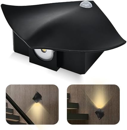Haninula Motion Sensor Night Light, Battery Operated Wall Sconces, 60 Lumen 3 Modes Motion Sensor, 3000K Warm Yellow Magnetic Wall Light for Stairs Bedroom Hallway 1Pcs
