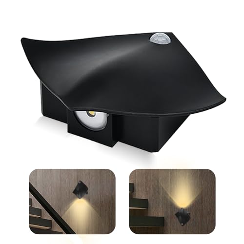Haninula Motion Sensor Night Light, Battery Operated Wall Sconces, 60 Lumen 3 Modes Motion Sensor, 3000K Warm Yellow Magnetic Wall Light for Stairs Bedroom Hallway 1Pcs