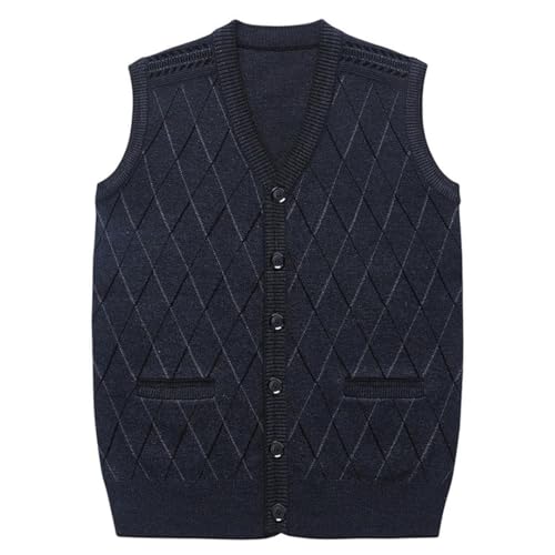 Men's Winter V-Neck Sleeveless Knit Sweater Vest Casual Slim Fit Pullover Warm Jumper Waistcoat Top4