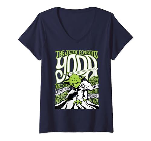 Image of Star Wars Yoda And Jedi Knights Tonight V-Neck T-Shirt