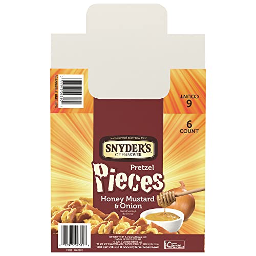 Image of Snyder's of Hanover Pretzel Pieces, Honey Mustard & Onion, 3.25 Oz, 6 Ct