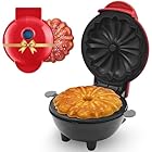 Máquina Elétrica de Bolo Mini Antiaderente Portátil Automática - Assa Rápido (Vermelho-220V)