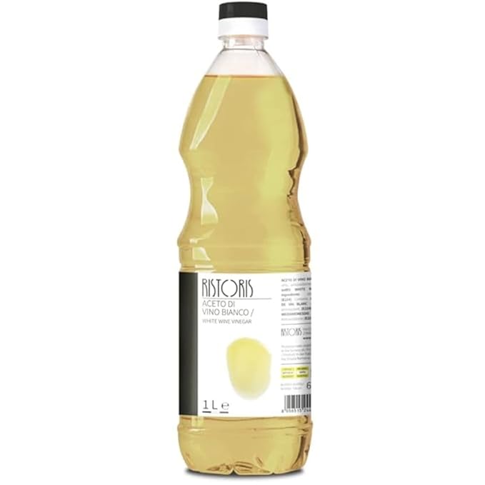 Ristoris White Wine Vinegar (1L) | Oxidised White Wine | cook Salad Dressings, Pasta, Chicken, Marinades, Noodles & Pizza | make Sauces & Dips