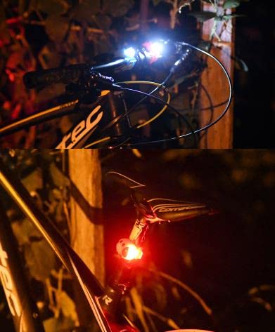 Silicone LED Ladybug Bicycle Front and Rear Lights,Waterproof and Road Safety,Creative Silicone Warning Lights,Mountain Bike Front and Rear Lights,Suitable for Children's Nighttime Cycling (F)