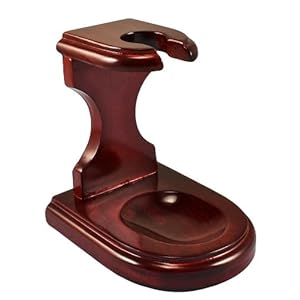 3”x4” Decorative Shire Pipe Rosewood Pipe Stand (Holds One Pipe)