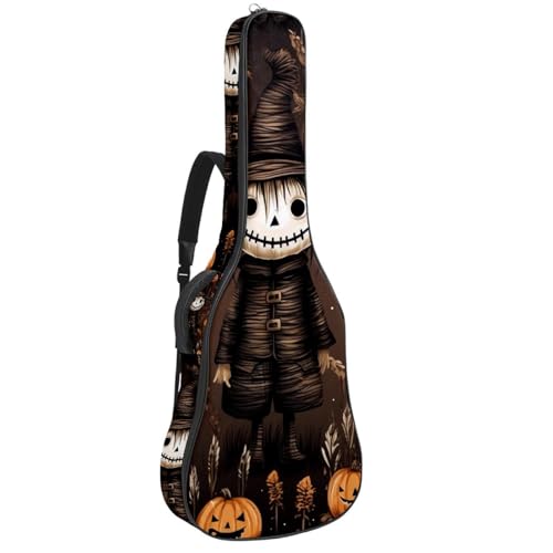 Housse de guitare acoustique pour aller en répétition le soir d'Halloween