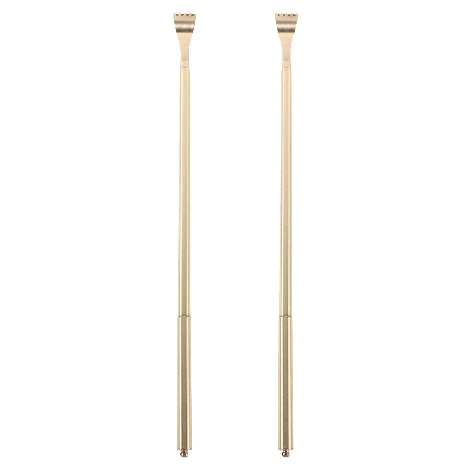 Healvian 2 rascadores de espalda metálicos de 46 cm para hombres y mujeres. Rascador manual resistente para la picazón. Agarre cómodo para acceder fácilmente a las con picazón.