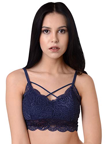 Image of Da Intimo Solid Non-Wired Lightly Padded Bralette