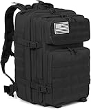 Mochila Tática Militar 50L Impermeável Reforçada Grande Masculina e Feminina – Compartimento Notebook 17”, Ideal para Trilha, Camping, Trekking, Viagem e Aventura Outdoor (Preto)