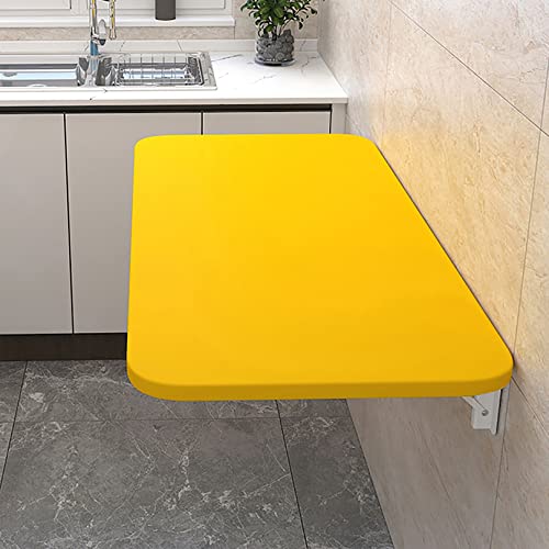 Établi pliant mural jaune et table abattante robuste LUNEZY pour sous-sol