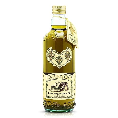 Frantoia Extra Virgin Olive Oil from Italy - Fruity, Unfiltered, Cold Extracted Authentic Sicilian Olive Oil - Fresh Harvest Imported Olive Oil From Italy (33.8 Fl Oz) - Pack of 3