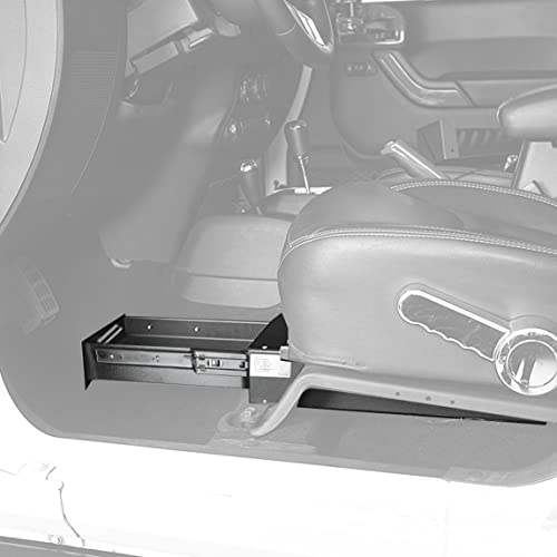 JK Under Seat Storage Box Locking Security Box for Jeep Wrangler JK 2007-2018 4-Door, Driver Side Under Seat Safe (Does NOT Fit 2011-2018 Wrangler JK 2-Door Models) - Thumbnail 7