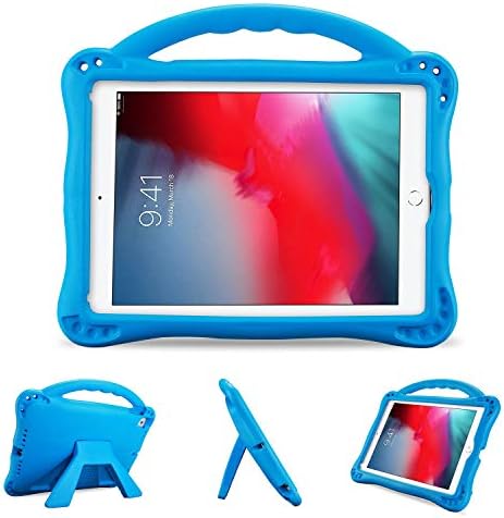 ProCase Kids Case for iPad 9.7 2018 2017 (6th 5th Gen) / iPad Pro 9.7 / iPad Air 2 / Air 1, Ultra Shockproof Lightweight Rugged Cover Protective Case with Handle Kickstand -Blue