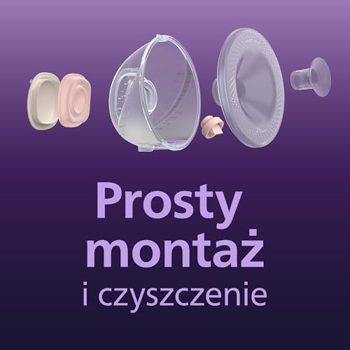 Philips Avent podwójny laktator elektryczny niewymagający użycia rąk, silnik klasy szpitalnej, naśladujący rytm picia dziecka, odciąganie pokarmu do 85 razy na minutę, SCF547/11
