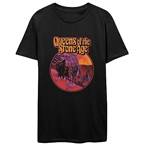 Queens Of The Stone Age T Shirt Hell Ride Band Logo Nuovo Ufficiale Uomo Nero Size Xxl