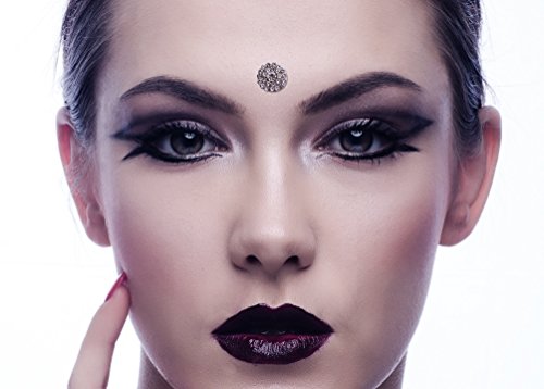 12 Combo Bindi Box Crystal Bindis Bridal Face Jewels - Gold Silver And Multicolor #TOP4