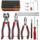 PINOZE 14-teiliges Glas-Schneidwerkzeugset, Glas-Schneider 2-20MM, 8 Radfliesen- und Glas-Schneidzange, Brecher- und Grozer-Zange, Aluminium-Schneidmaßstab - für Stimmglas, Fliesen, Mosaikschneiden