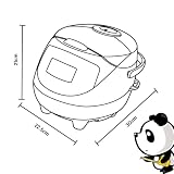 Yum Asia Panda Mini cuiseur à riz avec bol en céramique Ninja et logique floue avancée (3,5 tasses, 0,63 litre) 4 fonctions de cuisson du riz, 4 fonctions multicuiseur, 220-240V (Arctic White) - 8