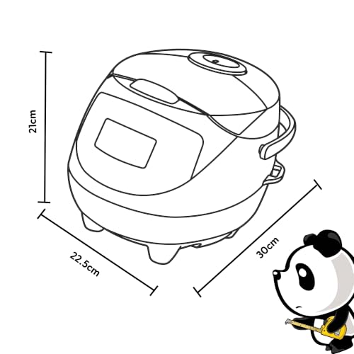 Yum Asia Panda Mini cuiseur à riz avec bol en céramique Ninja et logique floue avancée (3,5 tasses, 0,63 litre) 4 fonctions de cuisson du riz, 4 fonctions multicuiseur, 220-240V (Arctic White) - 8