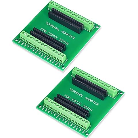 DUBEUYEW SP-COW ESP32S Breakout Board GPIO 1 into 2 for 30PIN Version ESP32 ESP-WROOM-32 Microcontroller Development Board 2.4 GHz Dual Core WLAN WiFi + Bluetooth 2-in-1(2Pcs) Cover