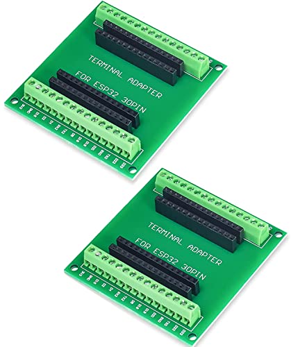 DUBEUYEW SP-Cow ESP32S Breakout Board GPIO 1 en 2 para 30PIN Versión ESP32 ESP-WROOM-32 Microcontrolador Placa de Desarrollo 2.4 GHz Dual Core WLAN WiFi + Bluetooth 2 en 1(2 Pcs) Cover