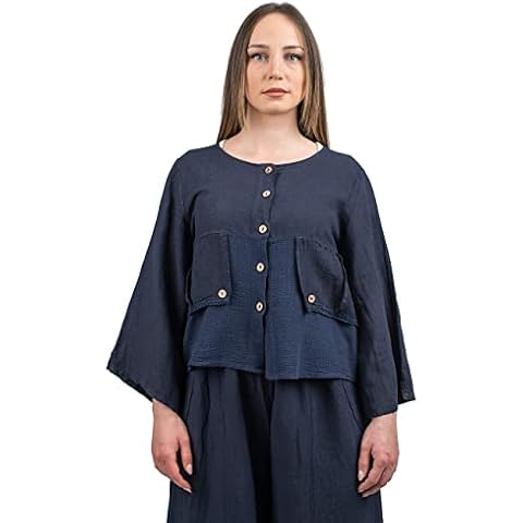 Dalle Piane Cashmere 100% Linen Women's Jacket Cover