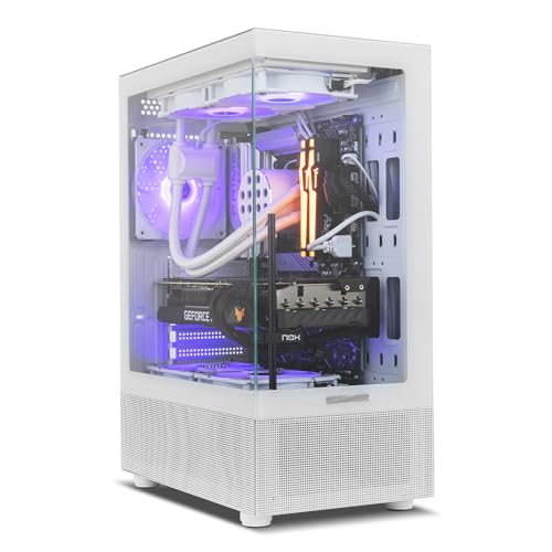 Caja ATX Hummer Vision White con doble cristal templado blanco de NOX 2