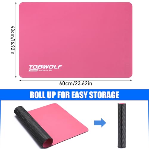 Image of TOBWOLF Non-Slip Workout Mat for Ellipse Leg Exerciser, Ellipse Machine Mat, Exercise Mat for Under Desk Ellipticals, Suitable for Electric Seated Foot Pedal Exerciser, Stability & Floor Protection