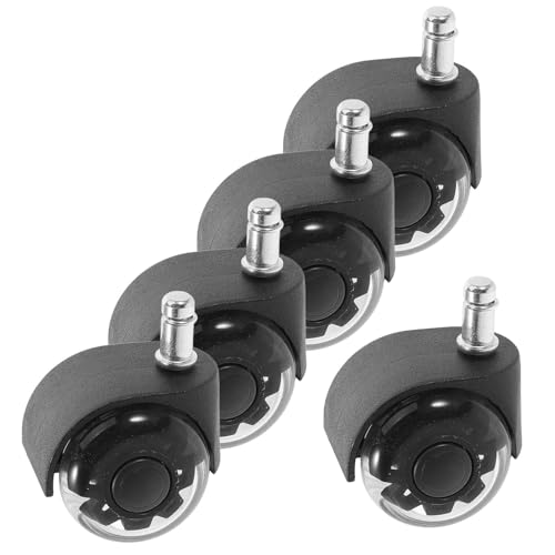 ERINGOGO 5pezzi Rotelle Per Sedie Da Ufficio Per Moquette Rotelle Girevoli Per Sedie Da Ufficio Per Protezione Pavimento Installazione Senza Attrezzi Compatibilità Movimento Silenzioso