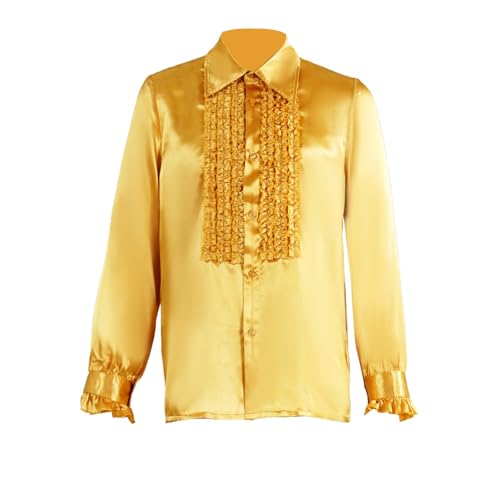 Chemise Année 80 Homme Chic Polo Élégant Dentelle Costume Cosplay 2026