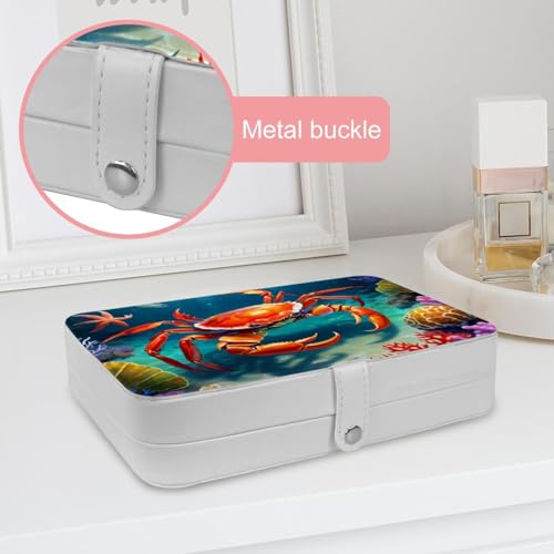 Boîte à bijoux compartiments amovibles étui rangement avec boucle