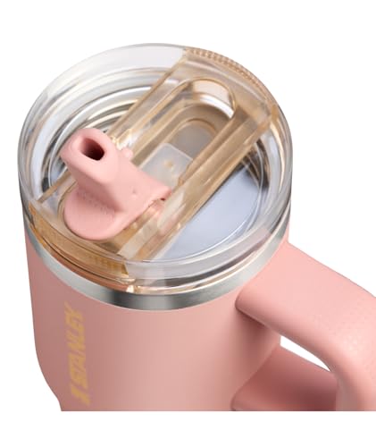 Image of STANLEY Quencher ProTour Flip Straw Tumbler with Leakproof Lid 14 oz | Built-In Straw & Handle | Cupholder Compatible for Travel | Insulated Stainless Steel Cup | BPA-Free | Peach Rose