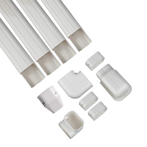 Forestchill Decorative PVC AC Line Set Cover Kit Tubing Slot for Central Air