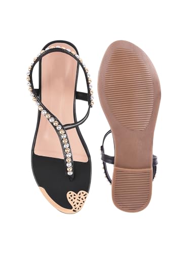 Image of SilverArrow womens Luxbox Flat Sandal, Fashion Sandals with Strap, Suitable for Fusion Outfit