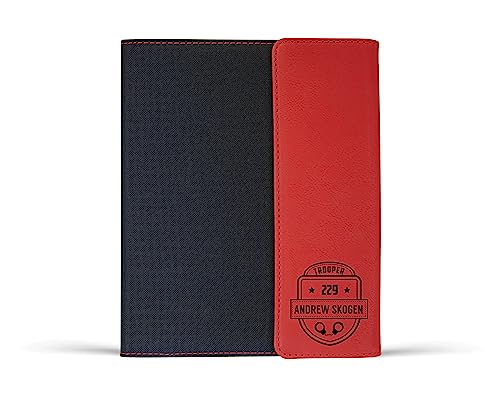 Alterd Industries Personalized Police Officer Gifts - Law Enforcement, Badge Portfolio, Police Gift, Padfolio, Report book, Detective, Investigator (Portfolio Only, Red/Black)
