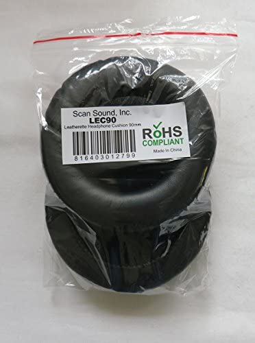 Scan Sound, Inc. 90Mm Size Leatherette Headphone Cushions - Bag Of 2 #TOP4