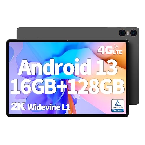 TECLAST T40HD 2K Tablet 10.4 inch IPS FHD, 16GB+128GB/TF 1TB, Octa-Core Gaming Tablet Android 13, 2.4G/5G WiFi + 4G LTE Tablet, 7200mAh|Widevine L1|BT5.0|8MP+13MP|GPS|Type-C|GMS|455g-Metal