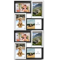 Amazon.co.jp: upFRAME 写真立て ウッド モノクロ 複数枚 多面 4面