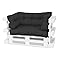 Spatium Cuscini per Pallet Euro Sedile 20 cm di spessore, Marrone, 120 x 80