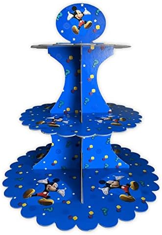 3 Tier Cake Cardboard Desserts Stand Display Tower Beautiful Vibrant Colours Birthdays Baby Showers Wedding Anniversary Decor Party Supplies Tableware (Spiderman)
